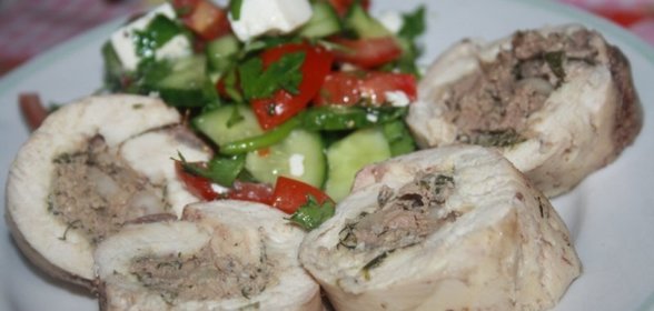 Куриные рулеты с начинкой из печени