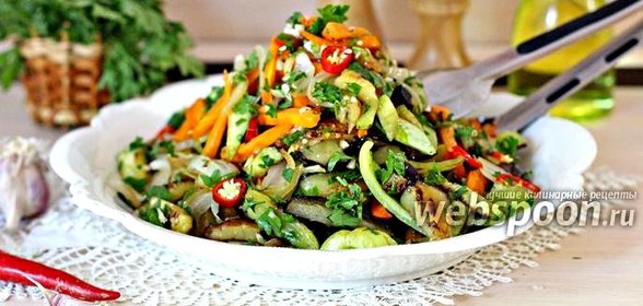 Тёплый салат из овощей