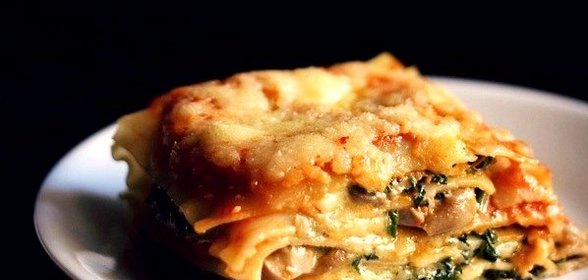Грибная лазанья
