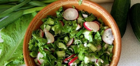 Салат из капусты и редиски