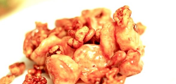 Жареные креветки с медом