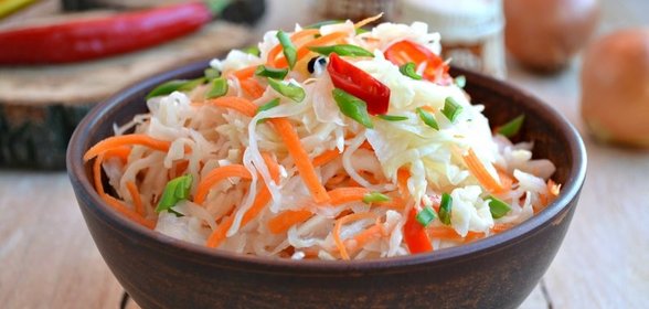 Острая маринованная капуста быстрого приготовления