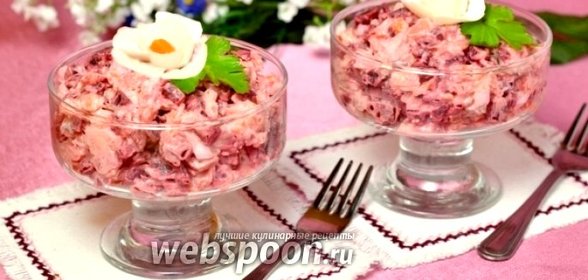 Салат с копчёной мойвой