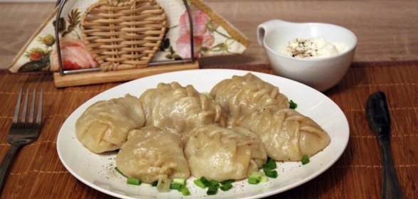 Манты-косичка с мясом