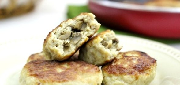 Куриные котлеты, фаршированные грибами