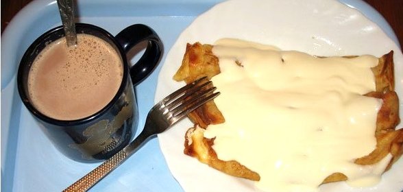 Блины, фаршированные творогом