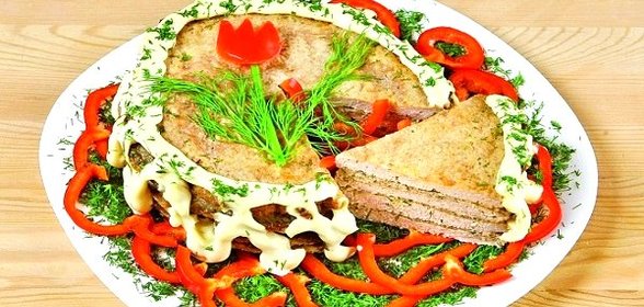 Торт из куриного фарша