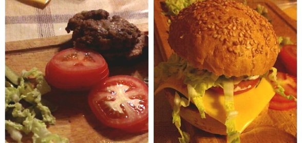 Домашние гамбургеры с маринованными огурцами
