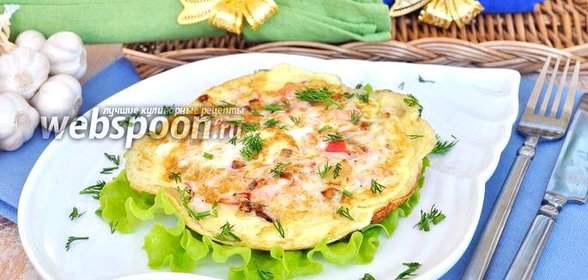 Омлет с крабовыми палочками