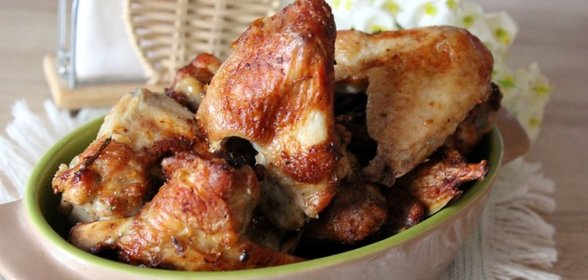 Куриные крылышки, запеченные в мультипечи