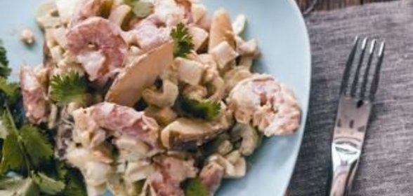 Картофельный салат с креветками