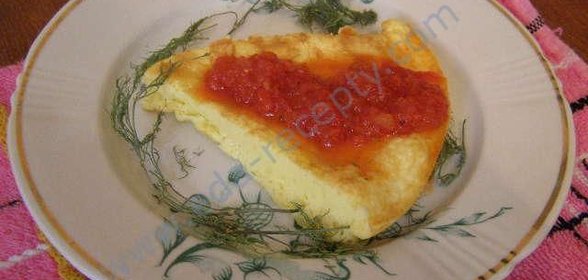 Омлет с мукой и молоком