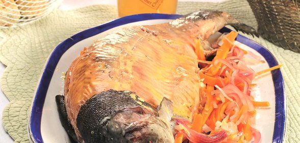 Форель в белом вине