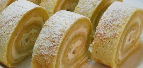 Быстрый бисквитный рулет