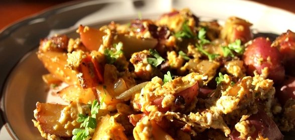 Яичница с картошкой