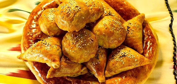 Самса с курицей и картошкой