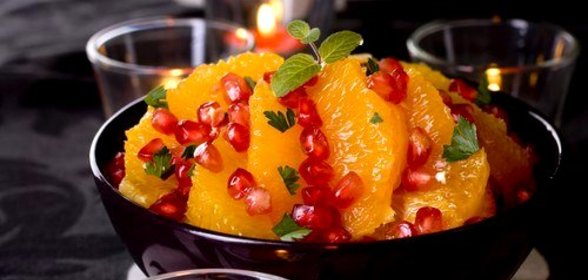 Теплый салат с апельсинами