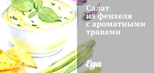 Салат из фенхеля с ароматными травами