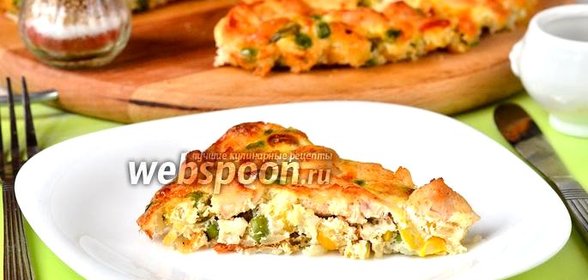 Запеканка с куриным филе и гавайской смесью