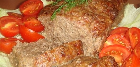 Запеченный мясной рулет из говядины и свинины