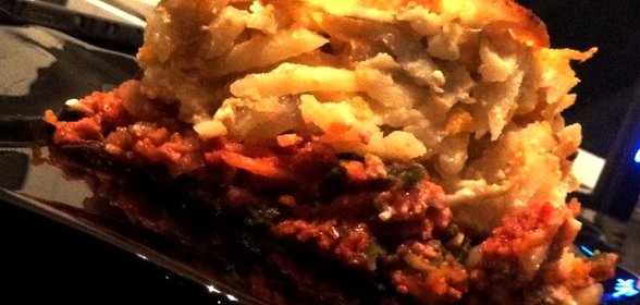 Мясная запеканка болоньезе