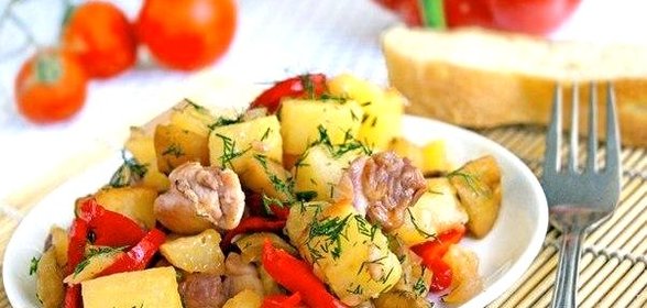 Овощное рагу с курицей