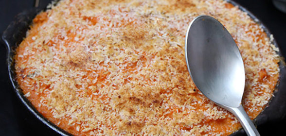 Запеканка Пармантье со сладким картофелем