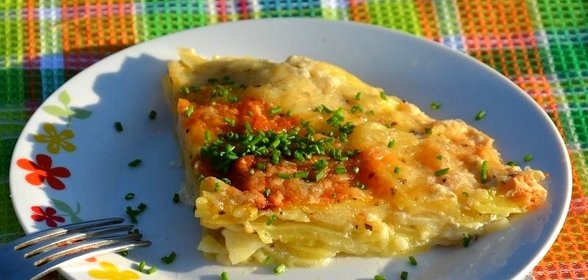Картофельный гратен в микроволновке