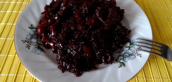 Икра из свеклы с луком и болгарским перцем