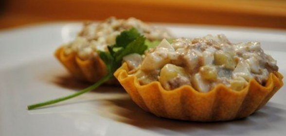 Тарталетки с мясом криля