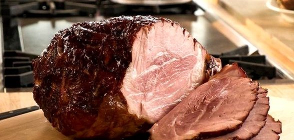 Рождественская ветчина с малиновой горчицей