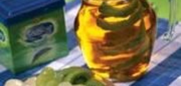 Фруктовый салат с зеленым чаем