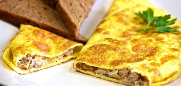 Омлет с грибами