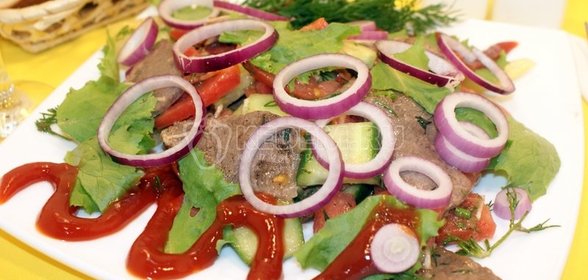 Салат с говядиной