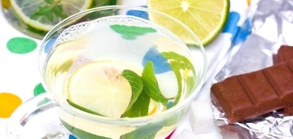 Чай с мятой лаймом и корицей