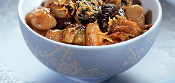 Рагу из фасоли и кабачков