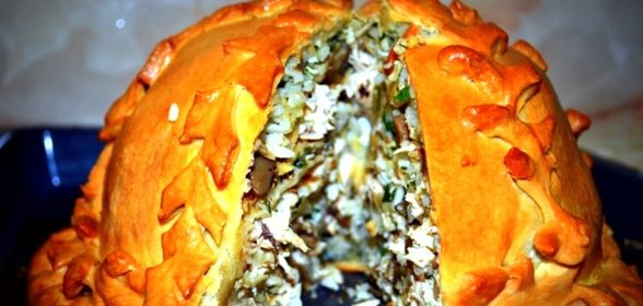 Курник с рисом и курицей