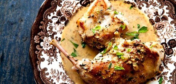 Кролик в сливочном соусе