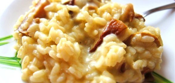 Ризотто с белыми грибами и сливками