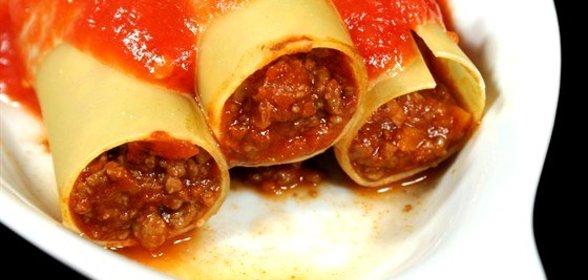 Каннеллони с мясным фаршем