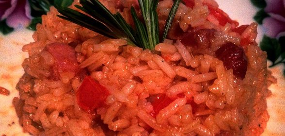 Джамбалайя с ветчиной и беконом
