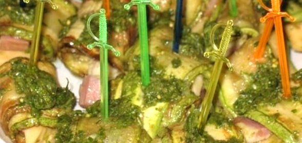 Кабачки с ветчиной