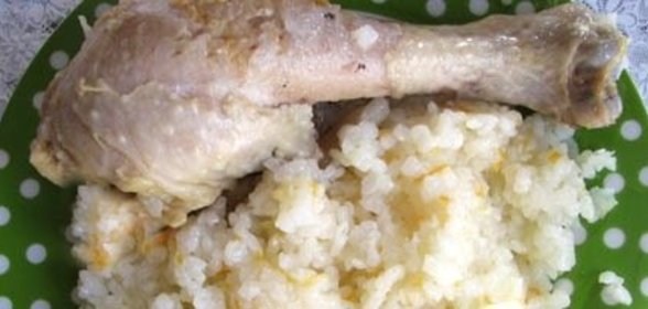 Плов в пароварке с курицей