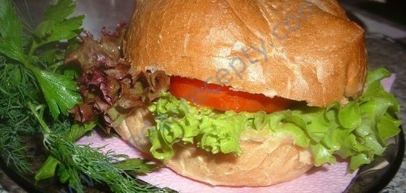 Биг бургер с куриным фаршем