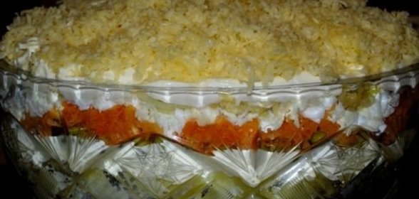 Салат из горбуши и картофеля