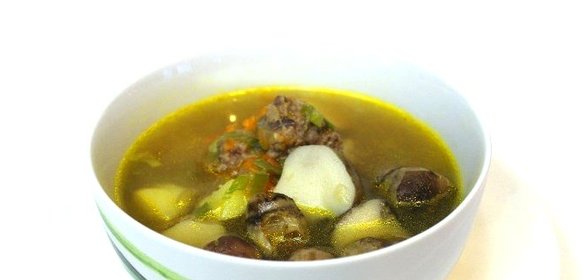 Суп грибной с фрикадельками