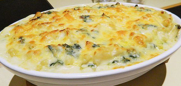 Куриная запеканка с грибами и сыром