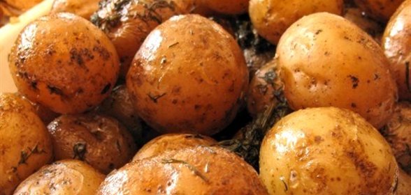 Картофель с шафраном