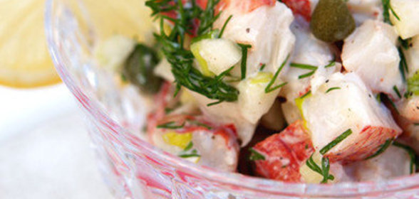 Салат-закуска из мяса омара