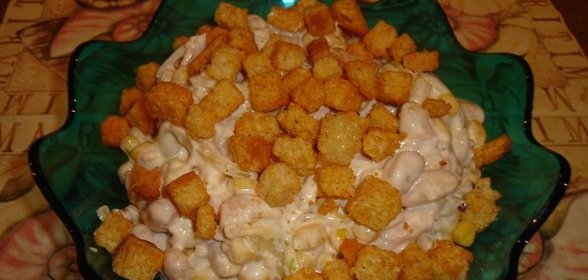 Салат из копченого окорочка